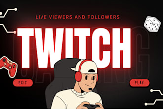 organically promote your twitch channel to boost live viewers, and followers