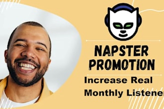 skyrocket organic USA napster music promotion to increase real monthly listener