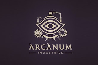 design unique steam punk magical eye logo