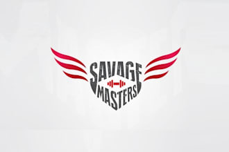 design outstanding badass community of athletes logo