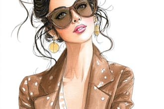 draw a fashion illustration or sketch