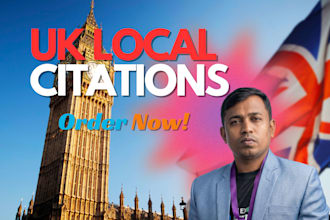 create 100 UK local citations for local seo and ranking