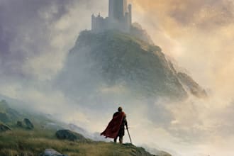 illustrate fantasy book cover design, fantasy book cover