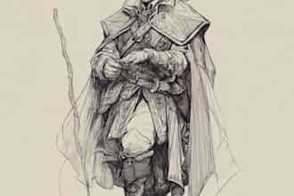 draw your custom dnd character illustration