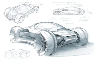 car design and digital painting