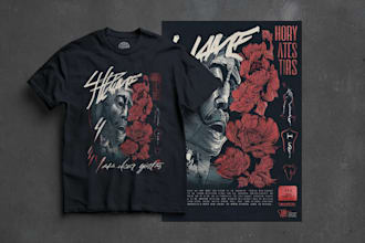 make streetwear clothing graphic t shirt design illustration