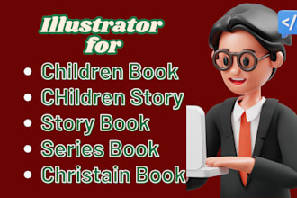 be your illustrator for children story book illustration, series book, ebook