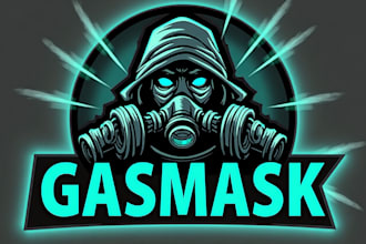 design realistic gas mask logo for you  with express delivery