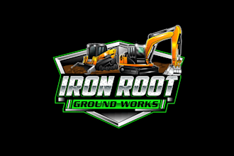 create graceful and fantastic excavation logo design