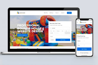 do wordpress wix squarespace bounce house kids inflatables website party rental