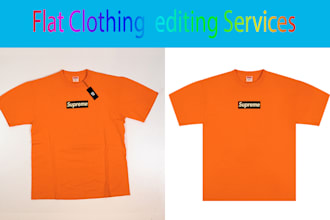 do flat lay clothing editing, and photo retouching