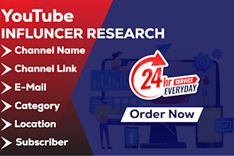 build a niche list of youtube influencers with emails