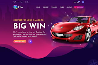 design a premium raffle, giveaway, and competition website to sell tickets