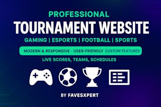 design tournament website esport website gaming website sport website