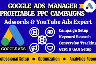 create expert google ads strategy run profitable ppc campaign and youtube ads