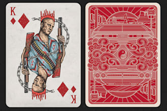design custom playing cards, poker cards, tarot decks, and board game cards
