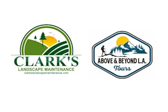design modern landscape, agriculture, grass trimming and lawn care logo