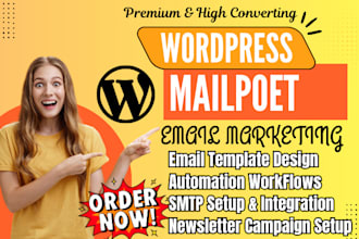 do wordpress mailpoet email newsletter automation email template design smtp