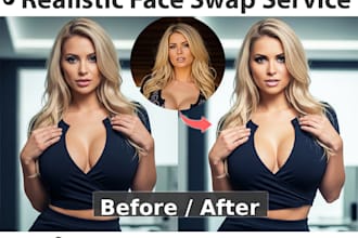 do realistic face swap,ai face replacement and professional photo editing