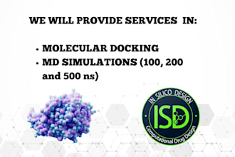 molecular docking and long MD simulations 100 200 and 500ns