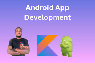 develop a custom android app in kotlin with modern UI and secure features