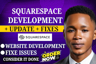 develop squarespace website or help you edit or review it