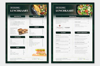 design an outstanding custom premium taste food restaurant menu