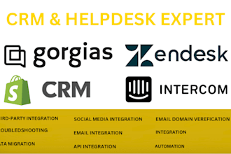 setup zendesk, gorgias, intercom, intercom fin ai, shopify crm