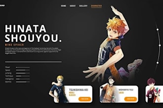 design custom anime website manga comic store anime clothing store shopify,