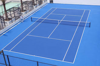 recreate 3d outdoor padel court,tennis court,field turf,sport facility rendering