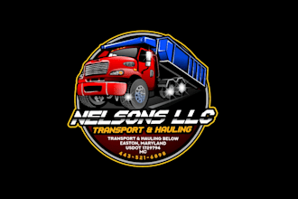 create creative and good looking transport hauling logo design