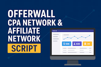 build professional offerwall script, CPA network script and affiliate network
