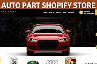 design auto parts shopify store automotive website car accessories store