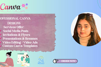 design professional canva post and carousel