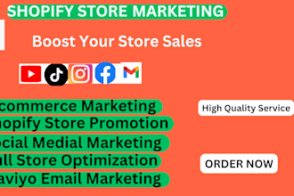 boost shopify sales with shopify store promotion, dropshipping and marketing