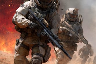 draw realistic military, war, or sci fi illustrations