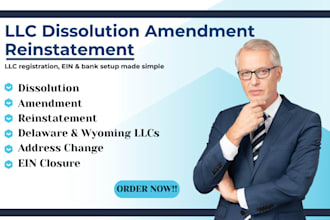 handle llc dissolution amendment and reinstatement in the US