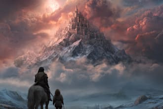 fantasy book cover design or fantasy book cover