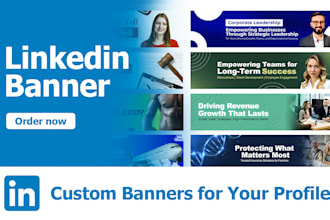 design linkedin banner, cover, header