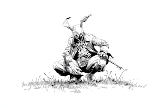 draw unique style ink illustration for you