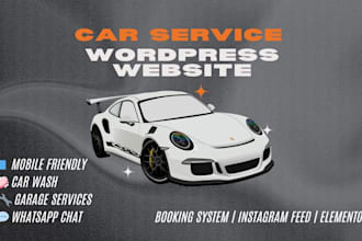 design an auto service car repair and car wash website