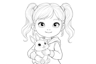 draw cozy bold and easy coloring book illustrations for KDP
