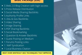 build backlinks from top seo, social media, press release and web 2,0 platforms