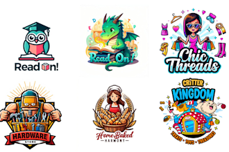 design a custom cartoon mascot logo for your brand
