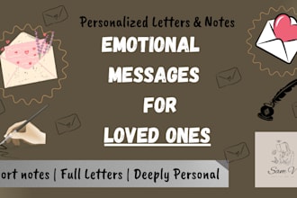 write personalized virtual emotional letters and messages for your loved ones