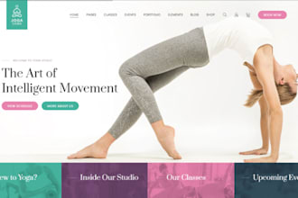 create bikram yoga studio website yoga retreat website gym website