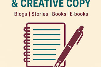 write engaging blogs creative stories and e books for you
