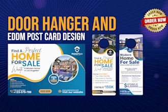 design door hanger, eddm, postcard, and flyer