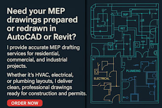 create professional mep drawings and drafting in autocad and revit