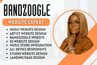 design bandzoogle website, redesign merch store music page, music website